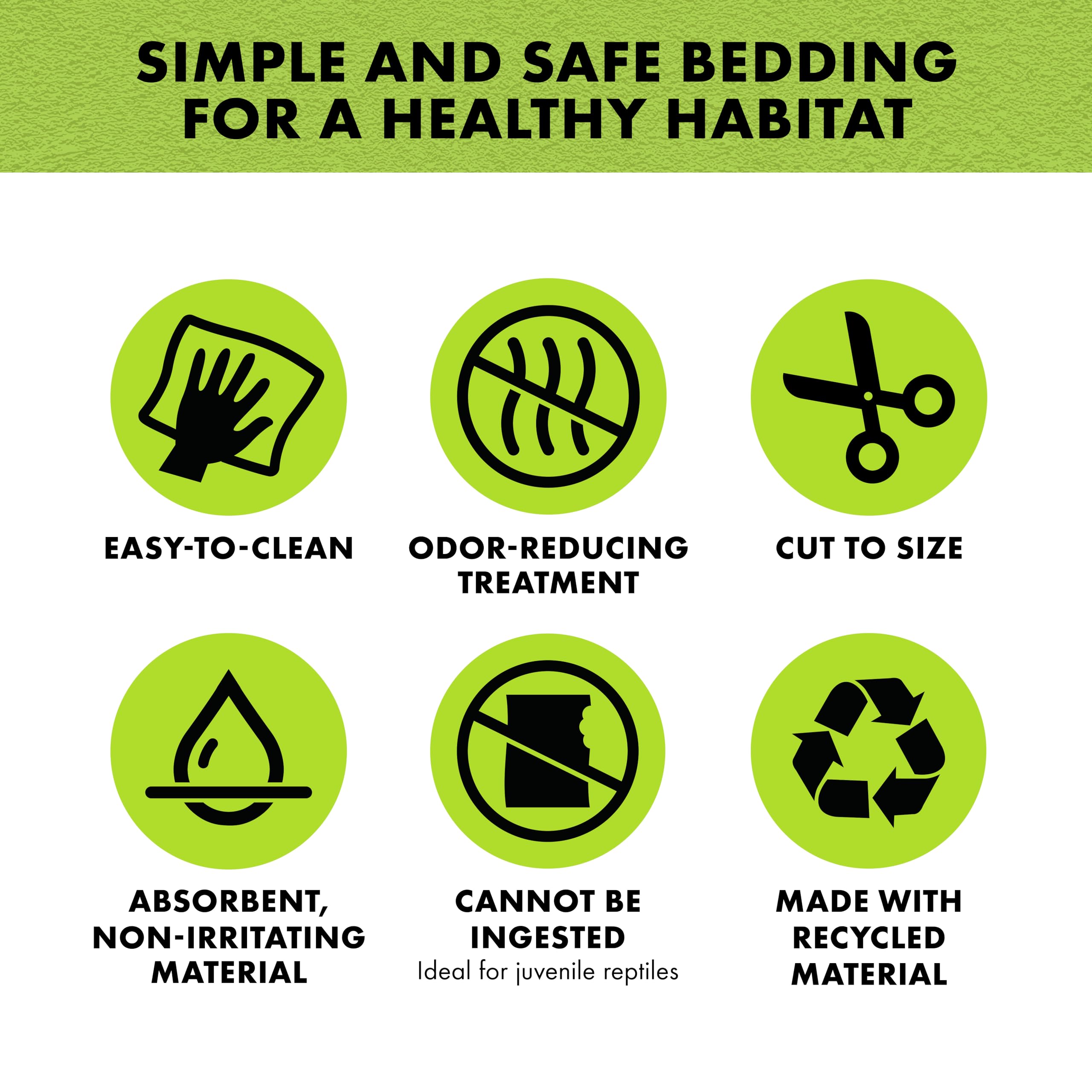 Zilla terrarium liner odor-control enzyme keeps terrariums smelling fresh