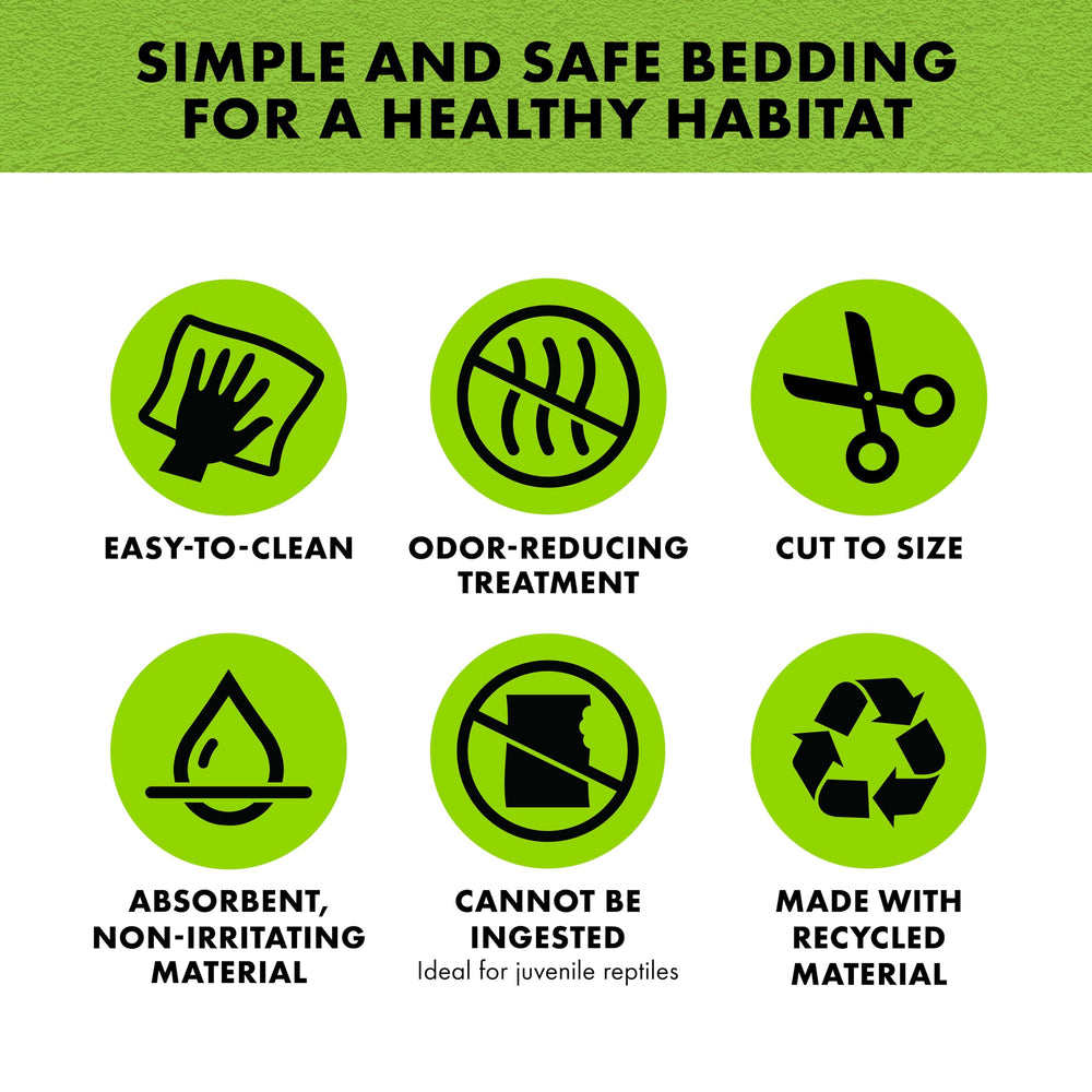 Zilla terrarium liner odor-control enzyme keeps terrariums smelling fresh