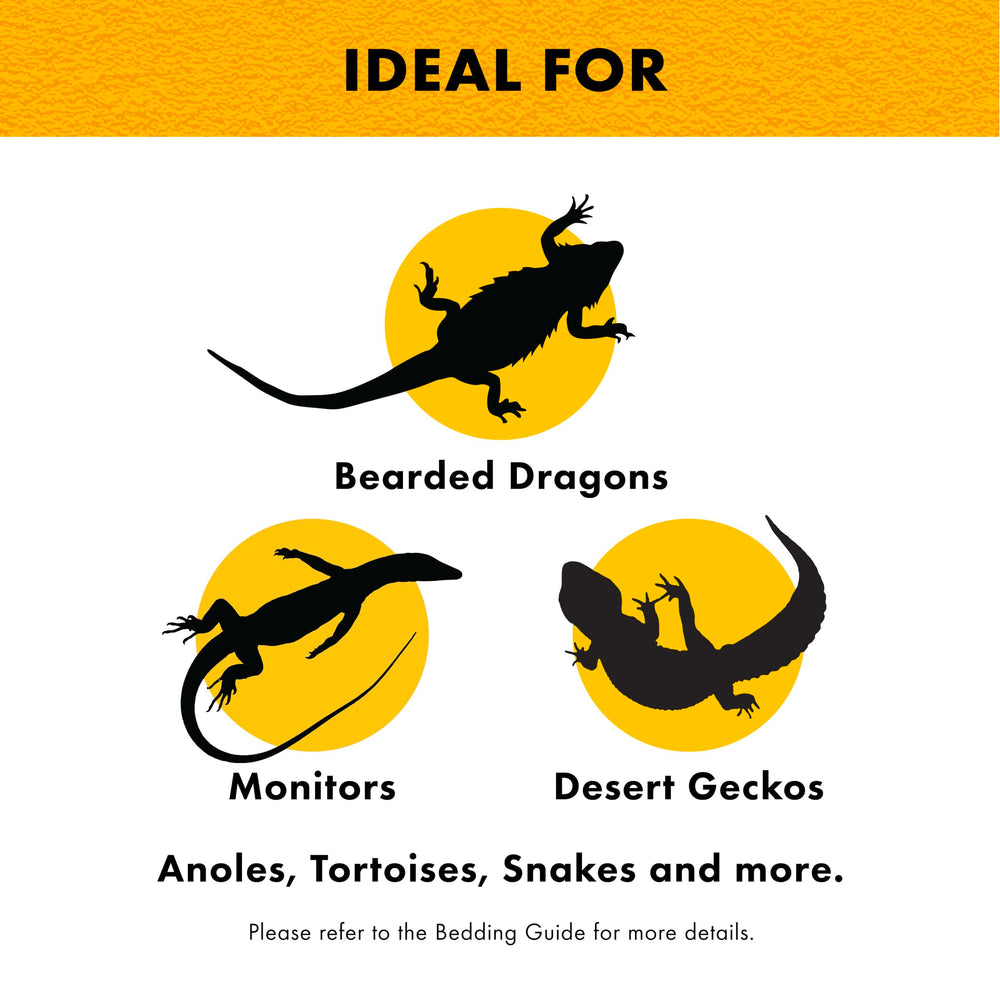 Zilla terrarium liner odor-reduction feature helps keep habitats fresh.