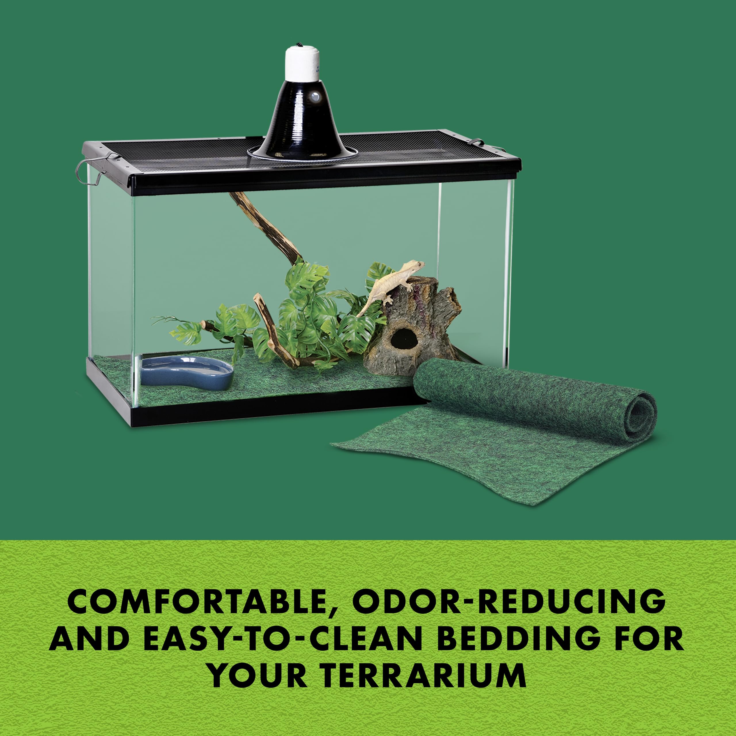 Zilla terrarium liner safe bedding reduces ingestion risk during feeding