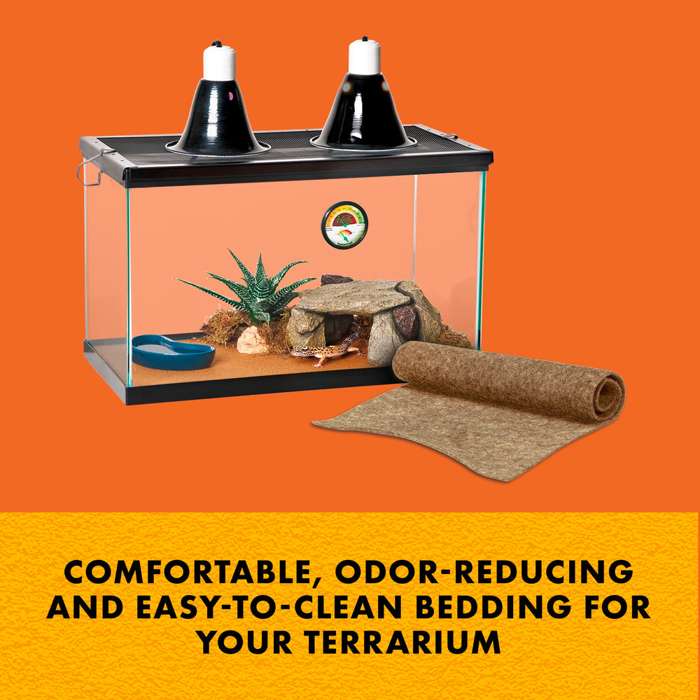 Zilla terrarium liner roll green texture for a clean habitat and odor control.