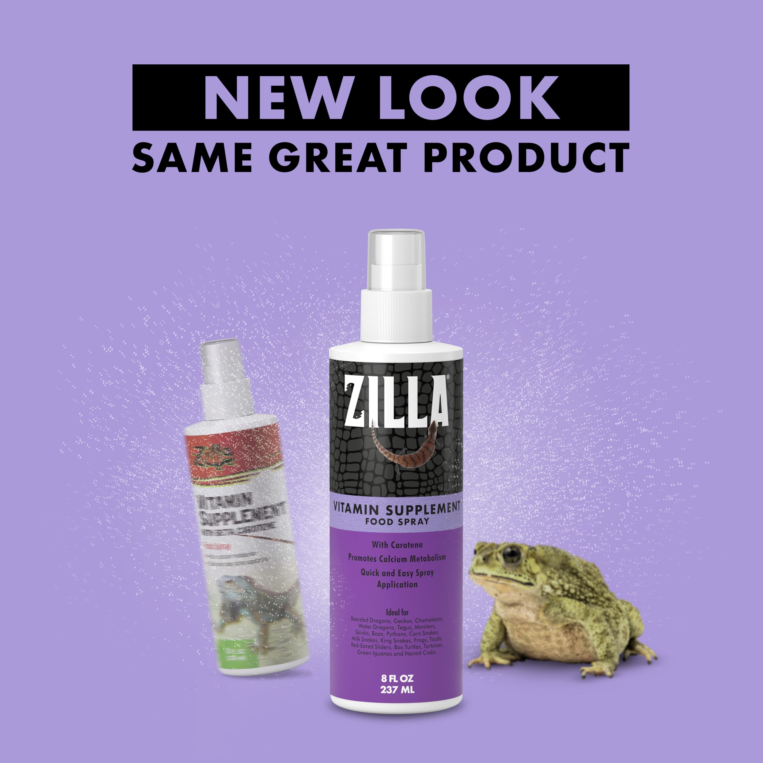Zilla tortoise health support from vitamin spray on meals.