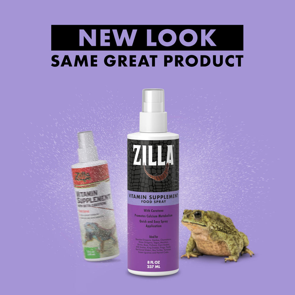 Zilla tortoise health support from vitamin spray on meals.