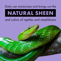 Zilla Tropical Mist aloe vera conditioners shown alongside leaves for skin conditioning.