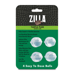 Zilla Turtle PURE dosing ball dissolves for easy weekly water care.