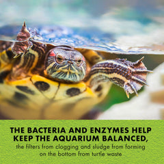 Zilla Turtle PURE live bacteria promotes clearer water and balance.