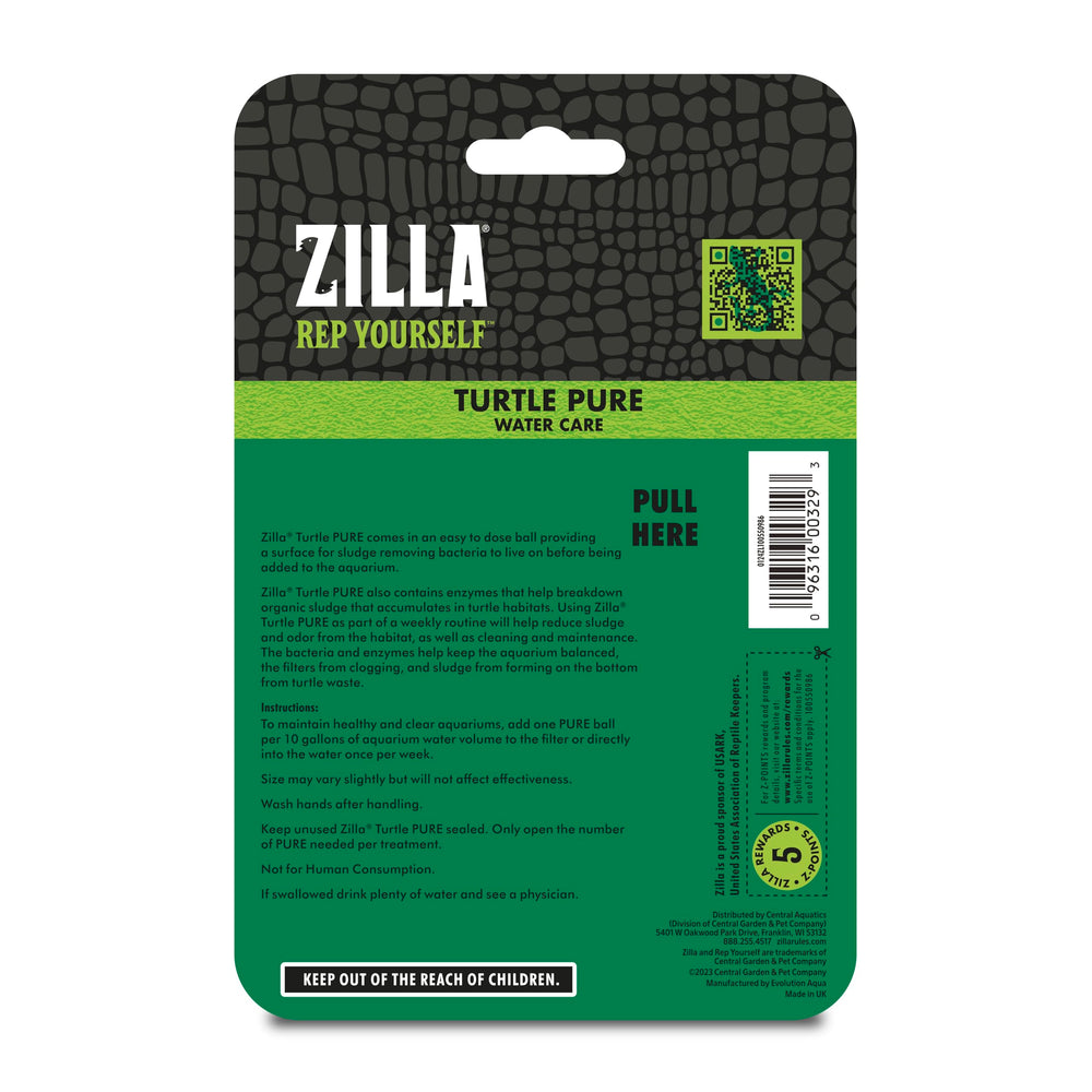 Zilla Turtle PURE sealed-packaging keeps unused portions fresh.