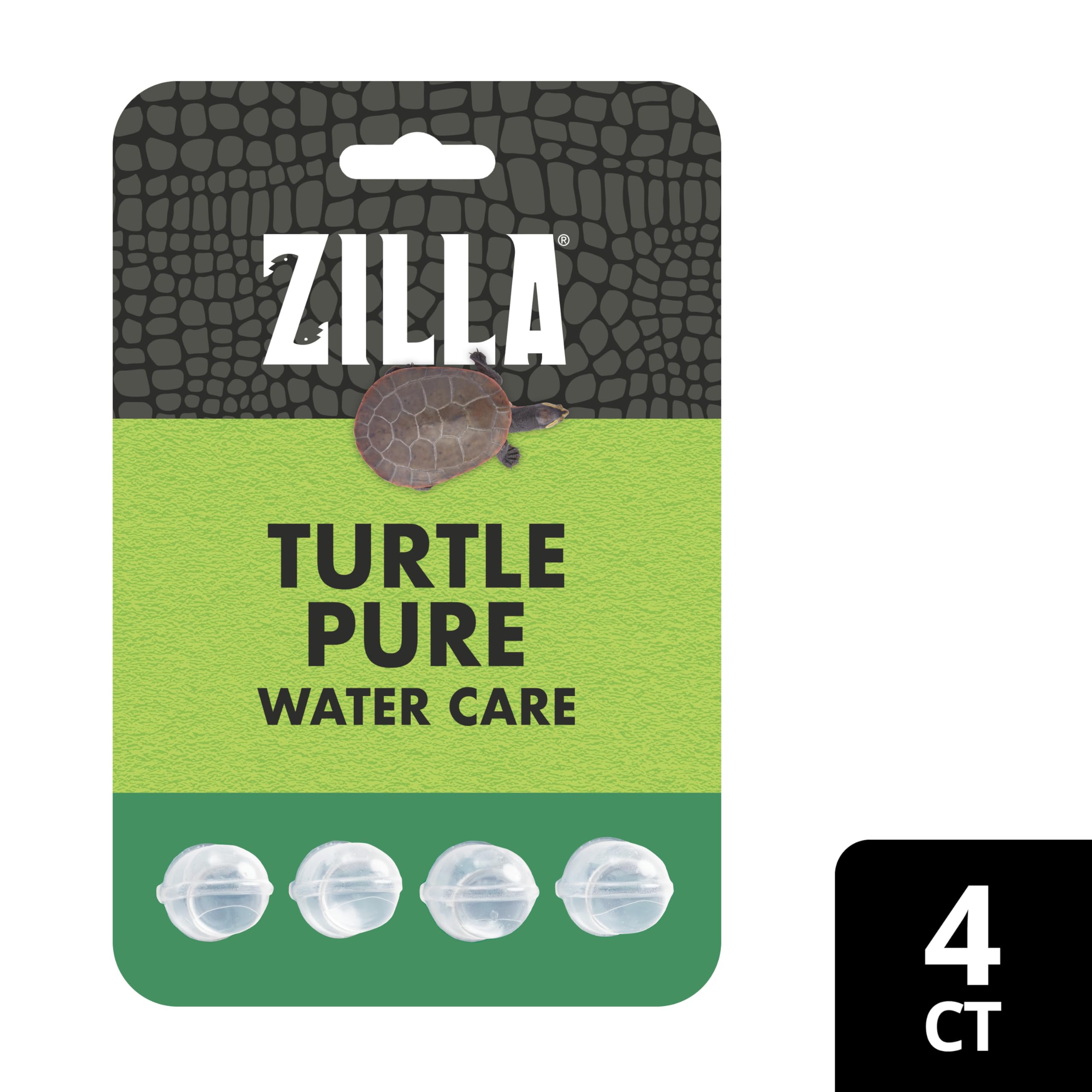 Zilla Turtle PURE turtle-habitat care improves odor and water clarity.