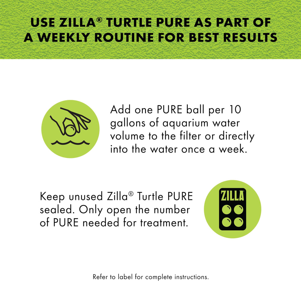 Zilla Turtle PURE weekly routine promotes cleaner water with minimal effort.