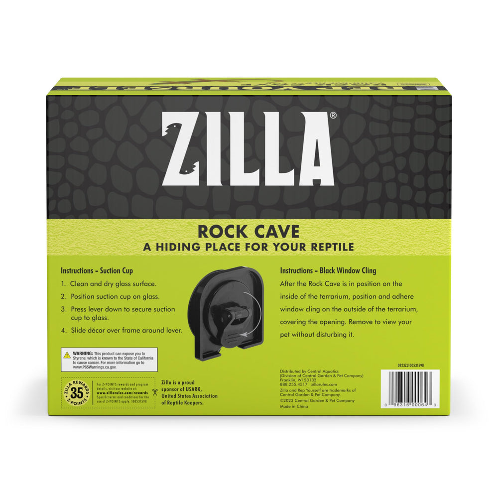 Zilla Vertical Decor Rock Cave supports arboreal pets with elevated terrain options