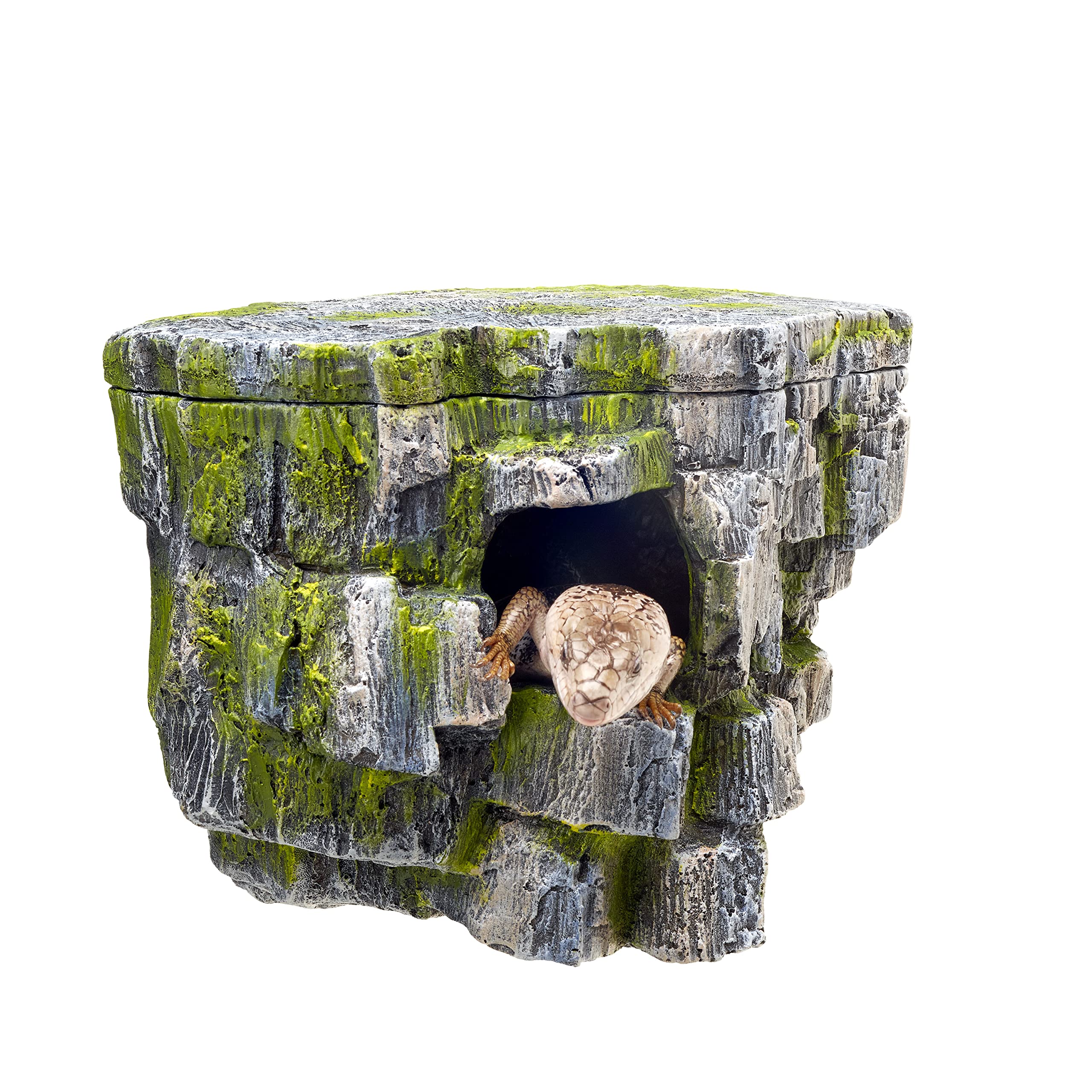 Zilla Vertical Decor Rock Cave closeup shows durable suction cup for secure placement