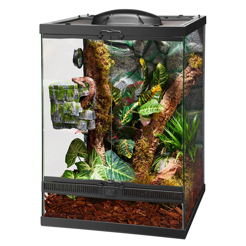 Zilla Vertical Decor Rock Cave window cling enables outside viewing without disturbance