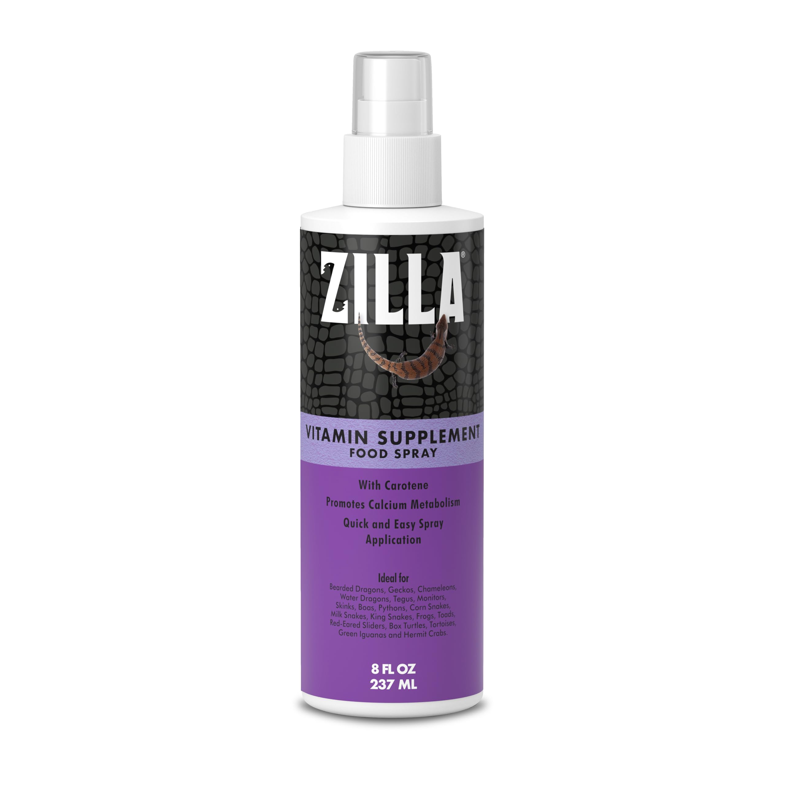 Zilla vitamin supplement food spray bottle ready for daily nutrition boost.