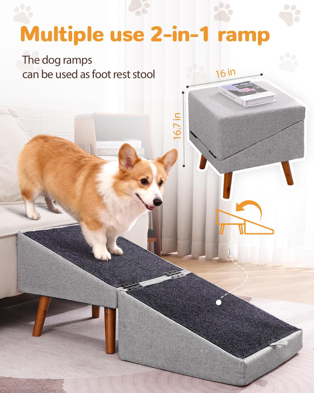 Ziluce dog ramp-non-slip-surface ensures grip for confident climbs and safe transitions.