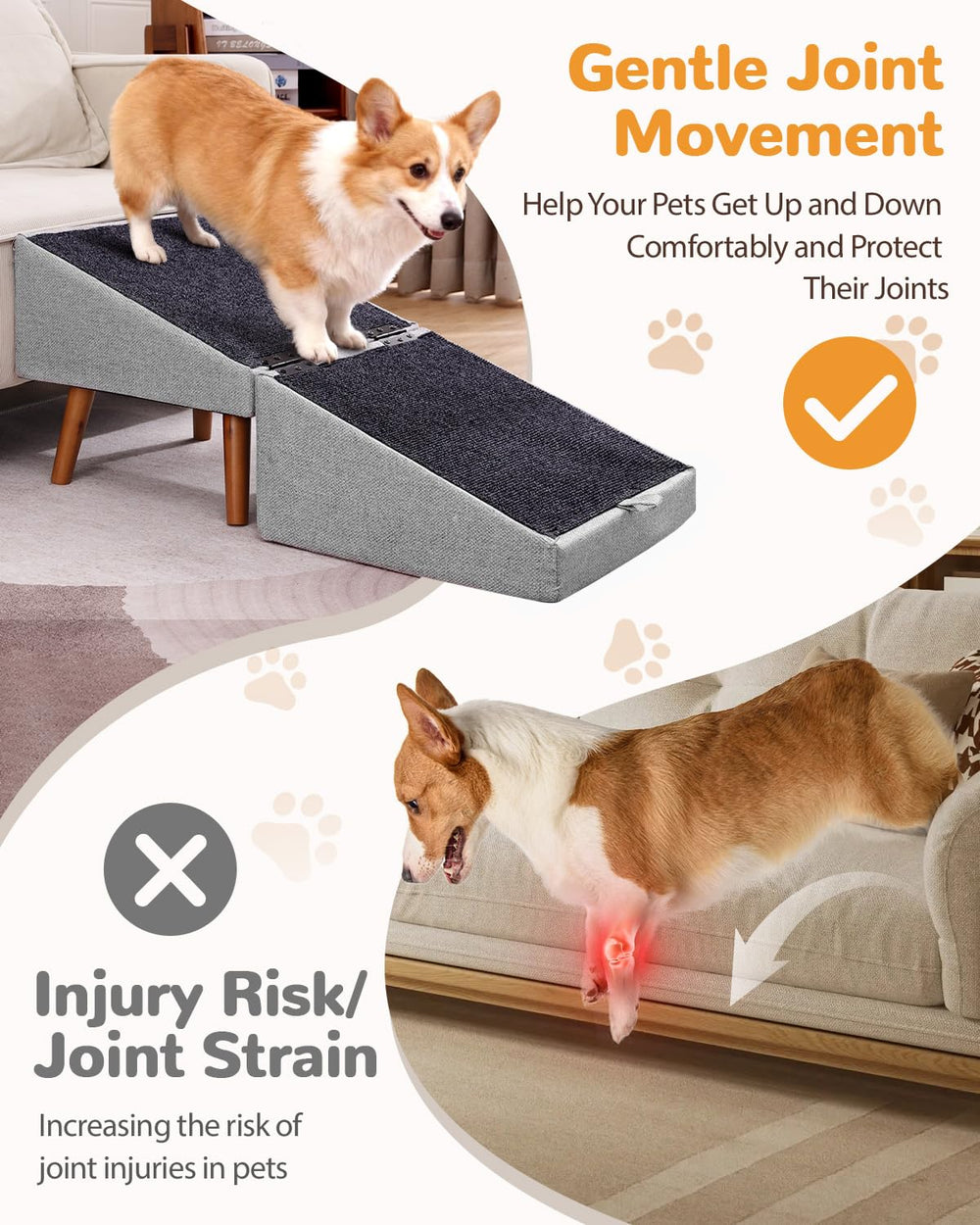 Ziluce dog ramp-small-dogs-use shows ideal helper for puppies and small breeds.