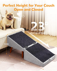 Ziluce dog ramp-split-ottoman-design highlights stylish, sturdy pet stairs that blend with decor.