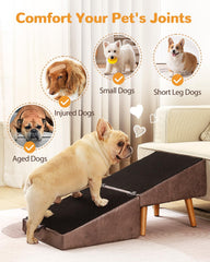 Ziluce dog stairs foldable-2in1-design allows compact storage and versatile use.