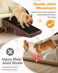 Ziluce dog stairs split-ottoman offers extra seating when not in use.
