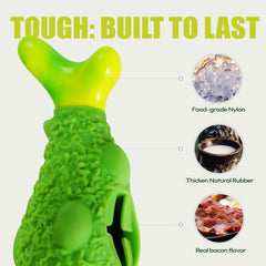 Zimoric Tough Dog Chew Toy real-bacon flavor entices chewing