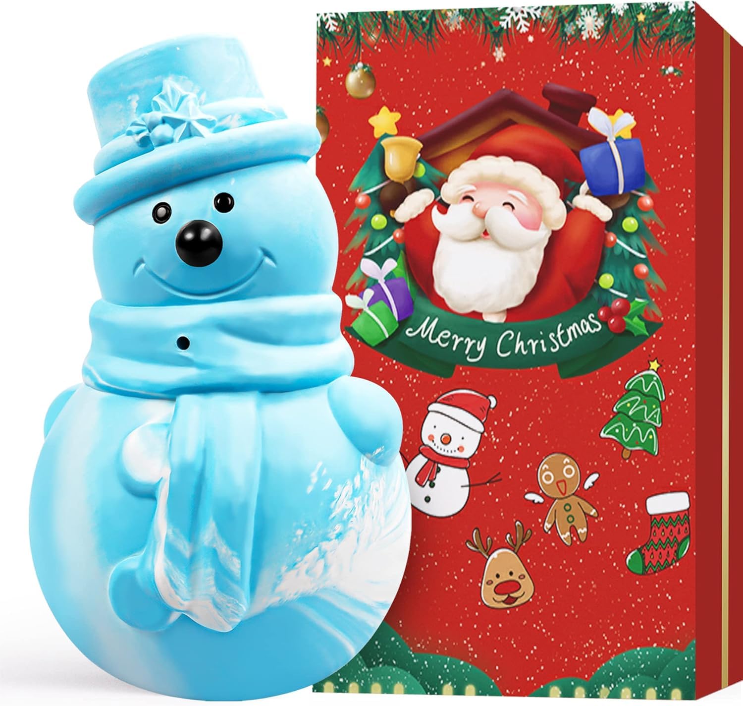 Zimtty Christmas blue snowman dog toy highlighting festive design for holiday playtime