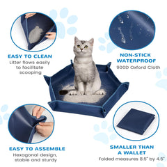 ZINGTERRA travel litter box open setup shows roomy interior for cats