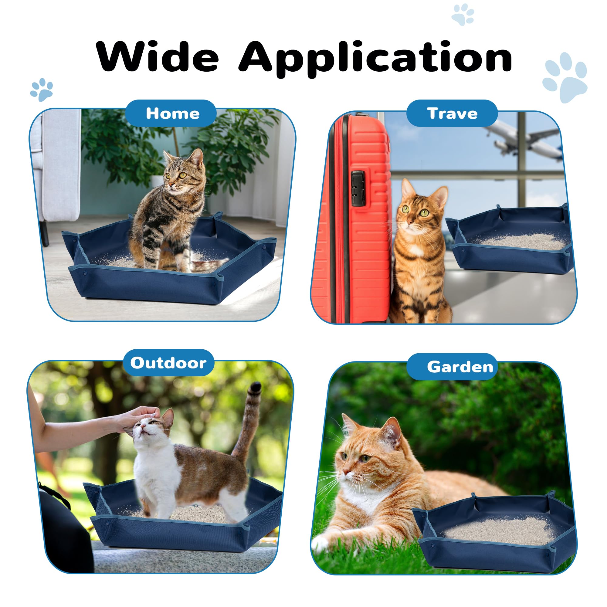 ZINGTERRA travel litter box packable transport fits in bags and carry-ons