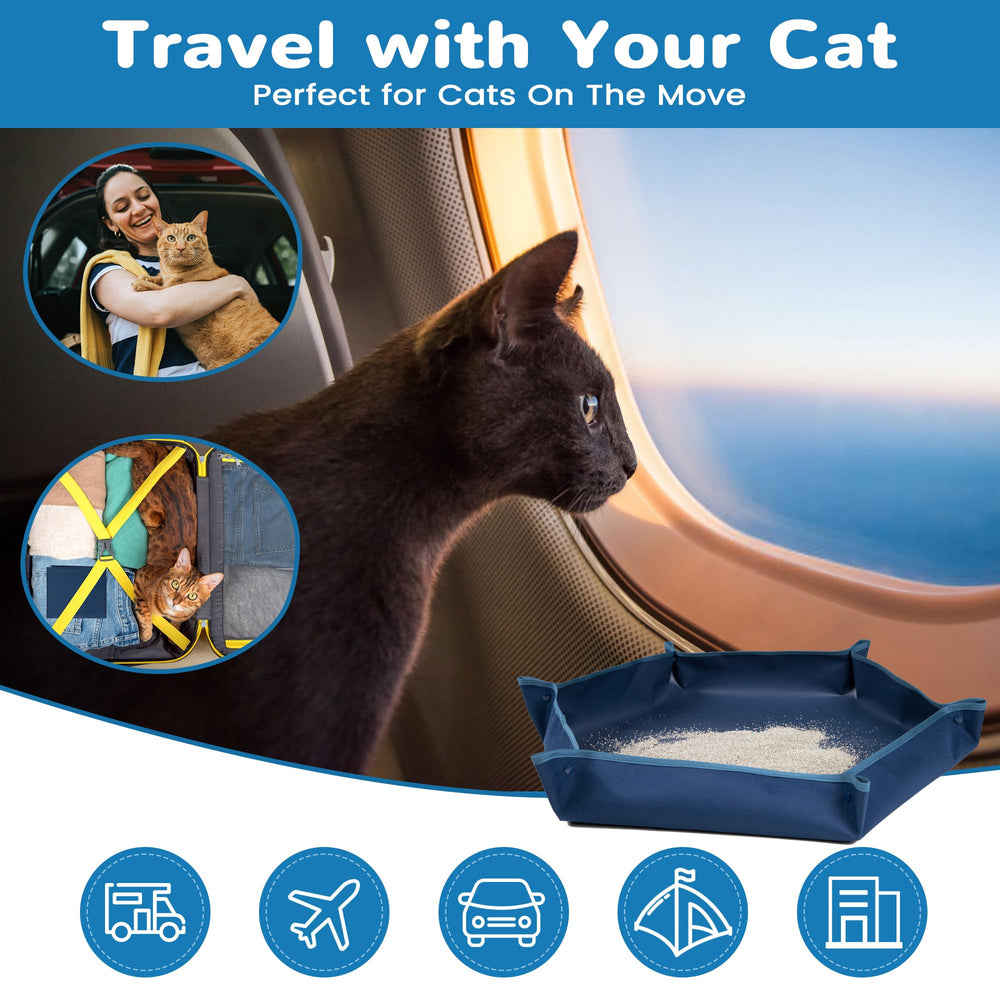 ZINGTERRA travel litter box waterproof liner demonstrates easy cleanup