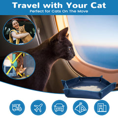 ZINGTERRA travel litter box waterproof liner demonstrates easy cleanup