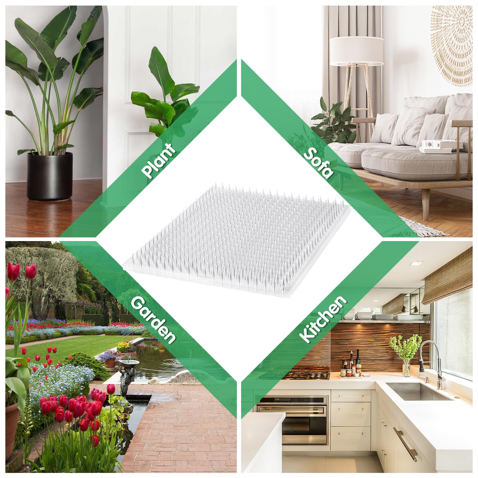 Zipcase scat mat corner-setup image shows easy corner-fitting design for irregular spaces.