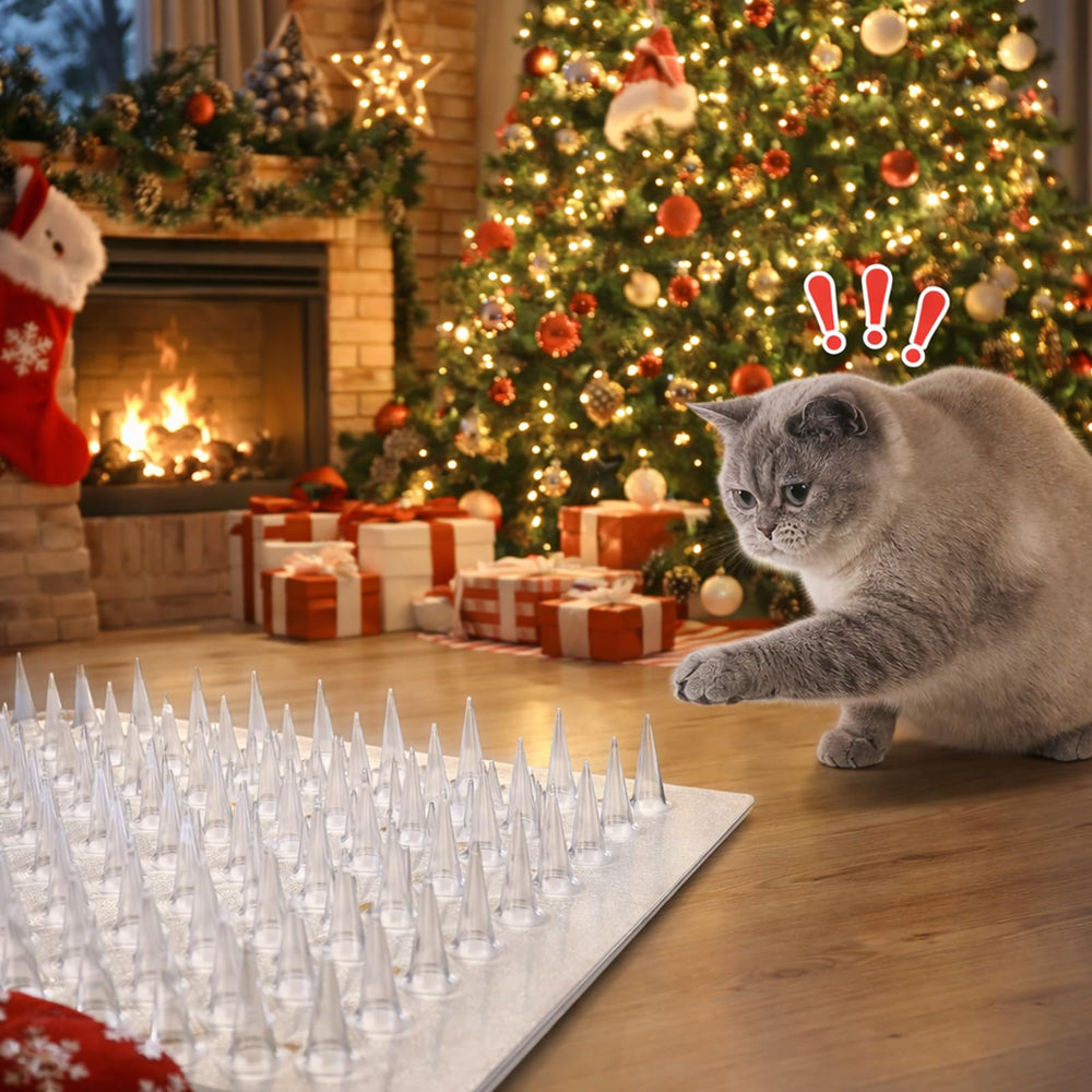 Zipcase scat mat dual-length spikes visual highlights varied heights for improved deterrence.