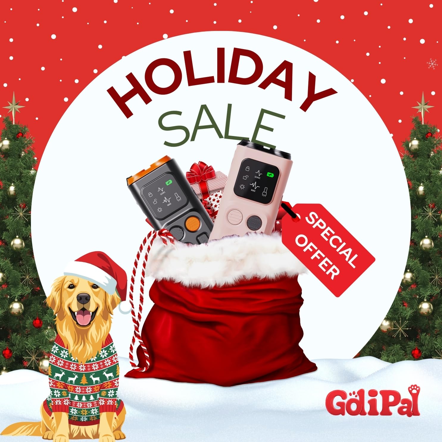 Zippy Goose Golipal dual ultrasonic modes display demonstrates adjustable training frequencies for tailored results.