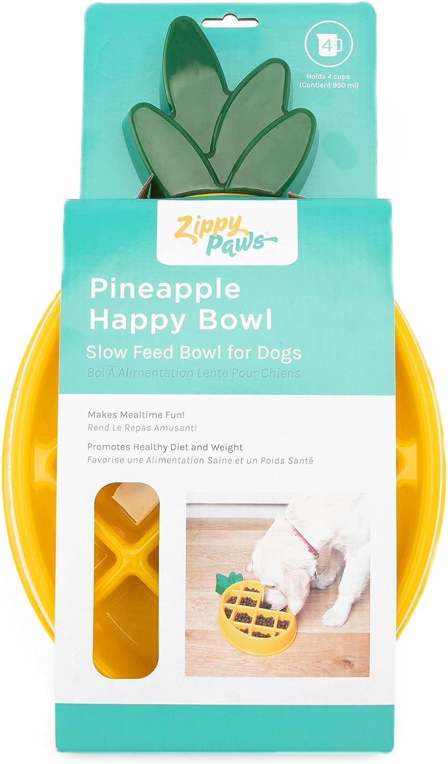 ZippyPaws Happy Bowl 14x9x2-25 dimensions fit medium to large dogs