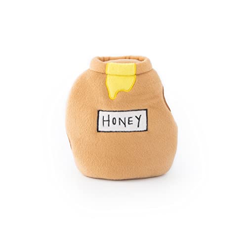 ZippyPaws Burrow bee duo features squeaky Miniz to boost sensory play.