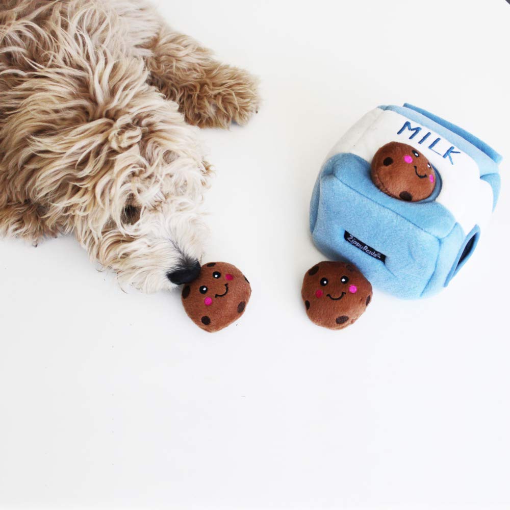 ZippyPaws Burrow Miniz cookies squeaker enhances enrichment during puzzles