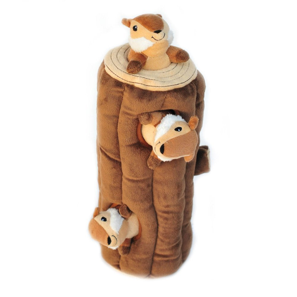 ZippyPaws Burrow miniz squeak features tiny squeaks that reward exploration.
