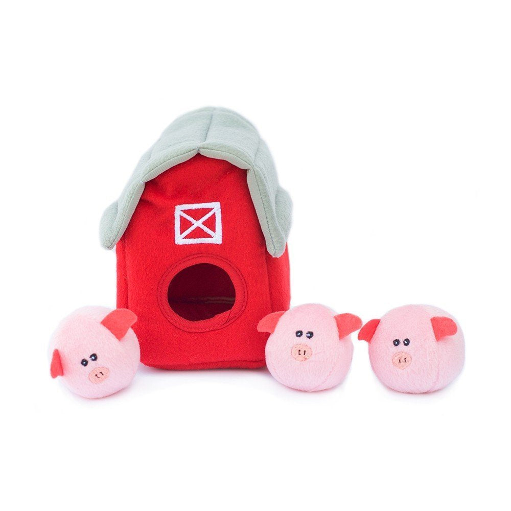 ZippyPaws Burrow pig miniz-squeaks highlight tiny squeaks that captivate dogs during enrichment.