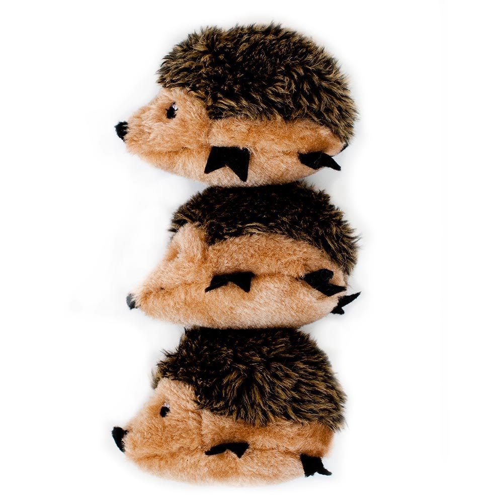 ZippyPaws Burrow Miniz squeaky hedgehog close-up for engaging, audible play sessions.