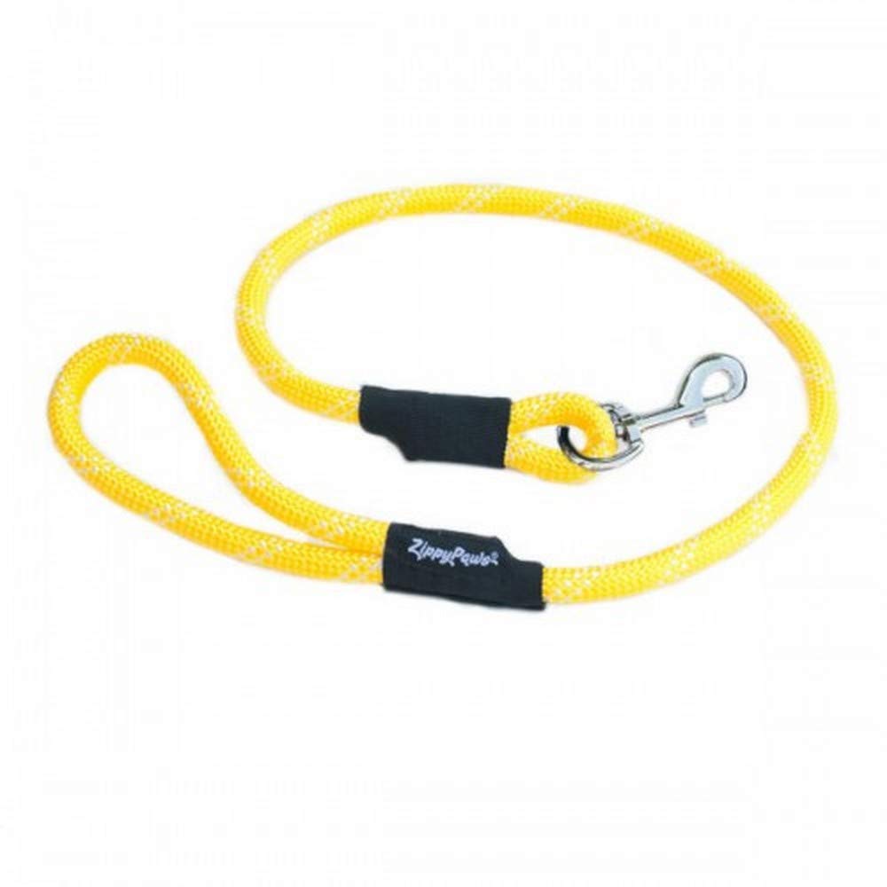 ZippyPaws Climbers Rope Leash shown on rugged trail during hike