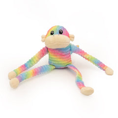 ZippyPaws Crinkle Monkey soft ribbed fabric ideal for cuddling sessions.