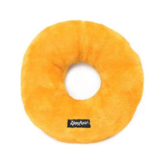 ZippyPaws Donutz squeaker toy closeup demonstrates lively sounds for interactive fun.