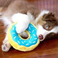 ZippyPaws Donutz no-stuffing design reduces mess during playtime
