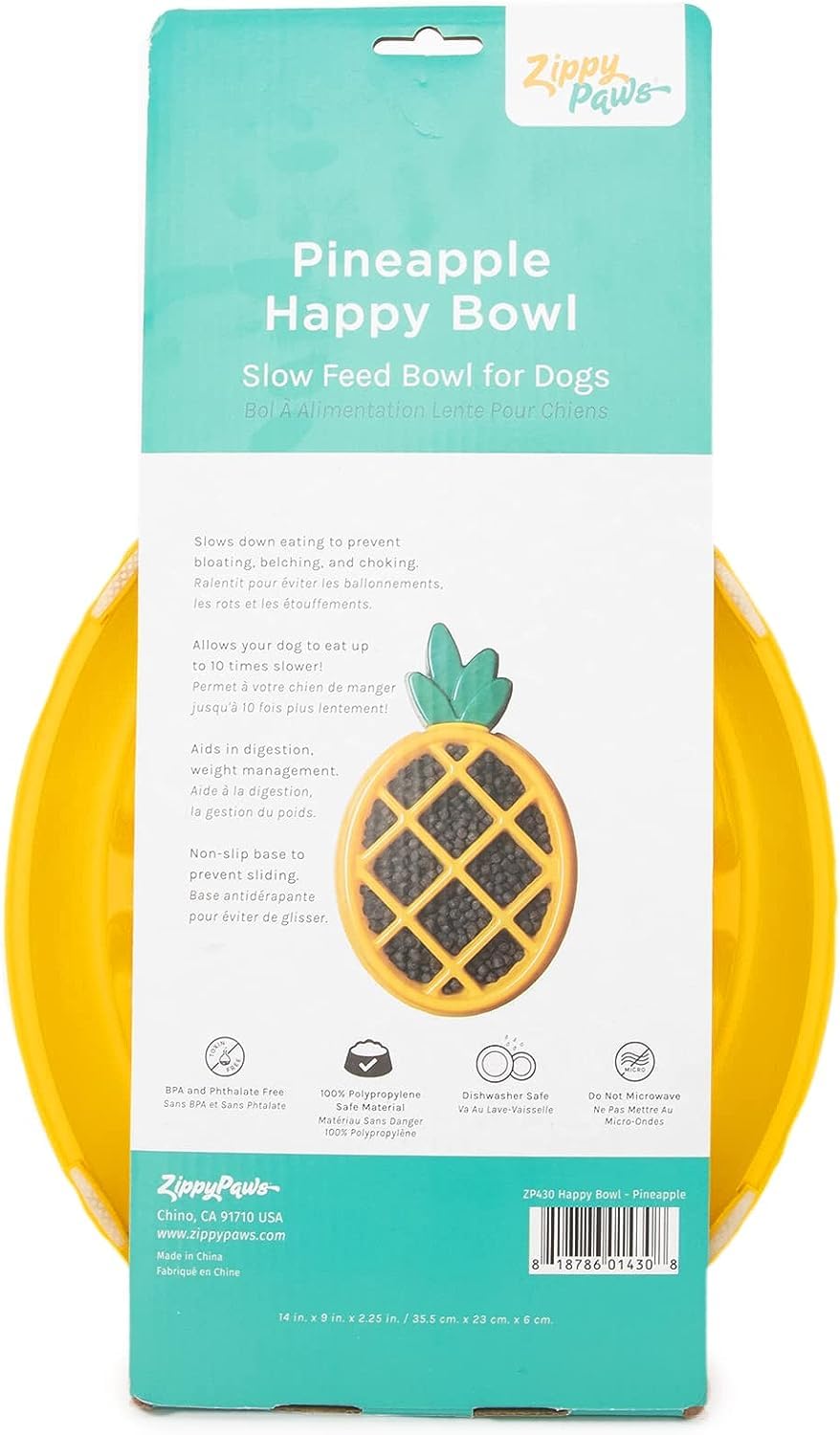 ZippyPaws Happy Bowl durable-cleanable design withstands daily use