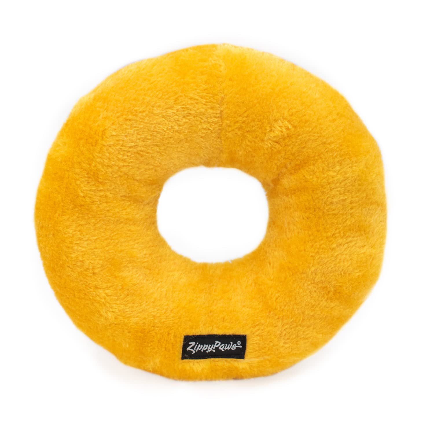 ZippyPaws Jumbo Donutz two-squeaker close-up promotes extended interactive bursts for longer chew sessions.