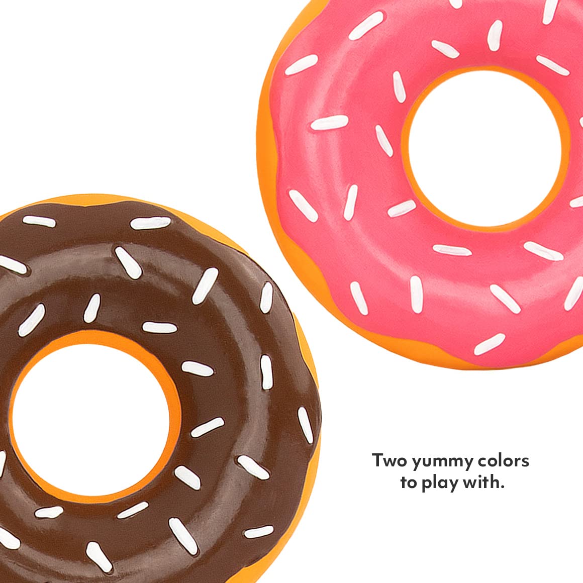 ZippyPaws Latex Donutz small-dog friendly toy for gentle chewers