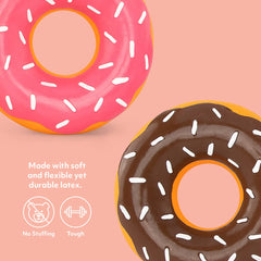 ZippyPaws Latex Donutz squeaker inside image demonstrates boredom-busting play for dogs