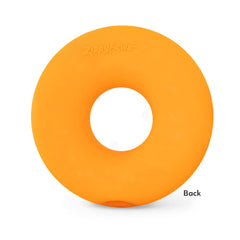 ZippyPaws Latex Donutz teething toy closeup suggests soft-gum-friendly chewing