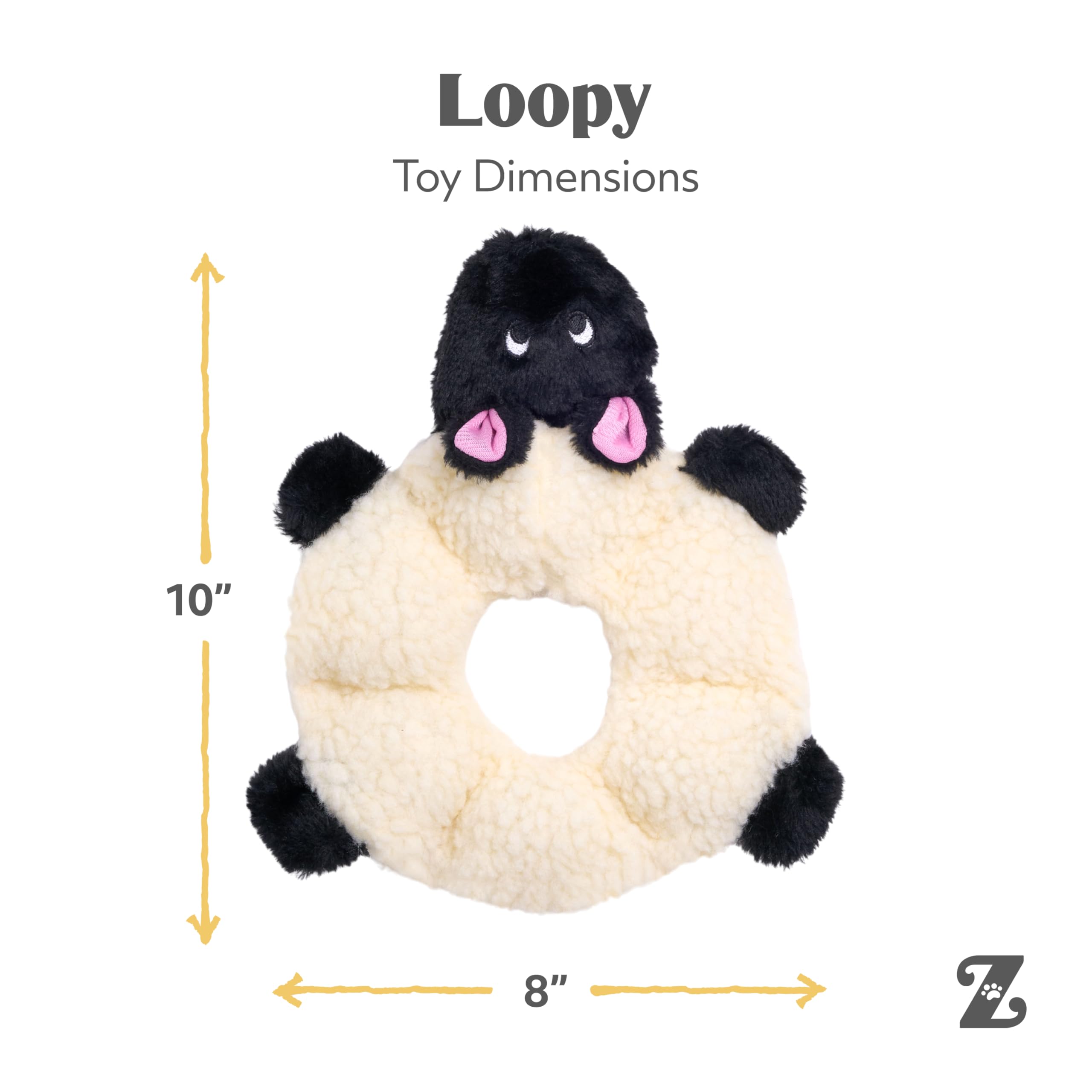 ZippyPaws Loopy durable lightweight design ideal for tossing