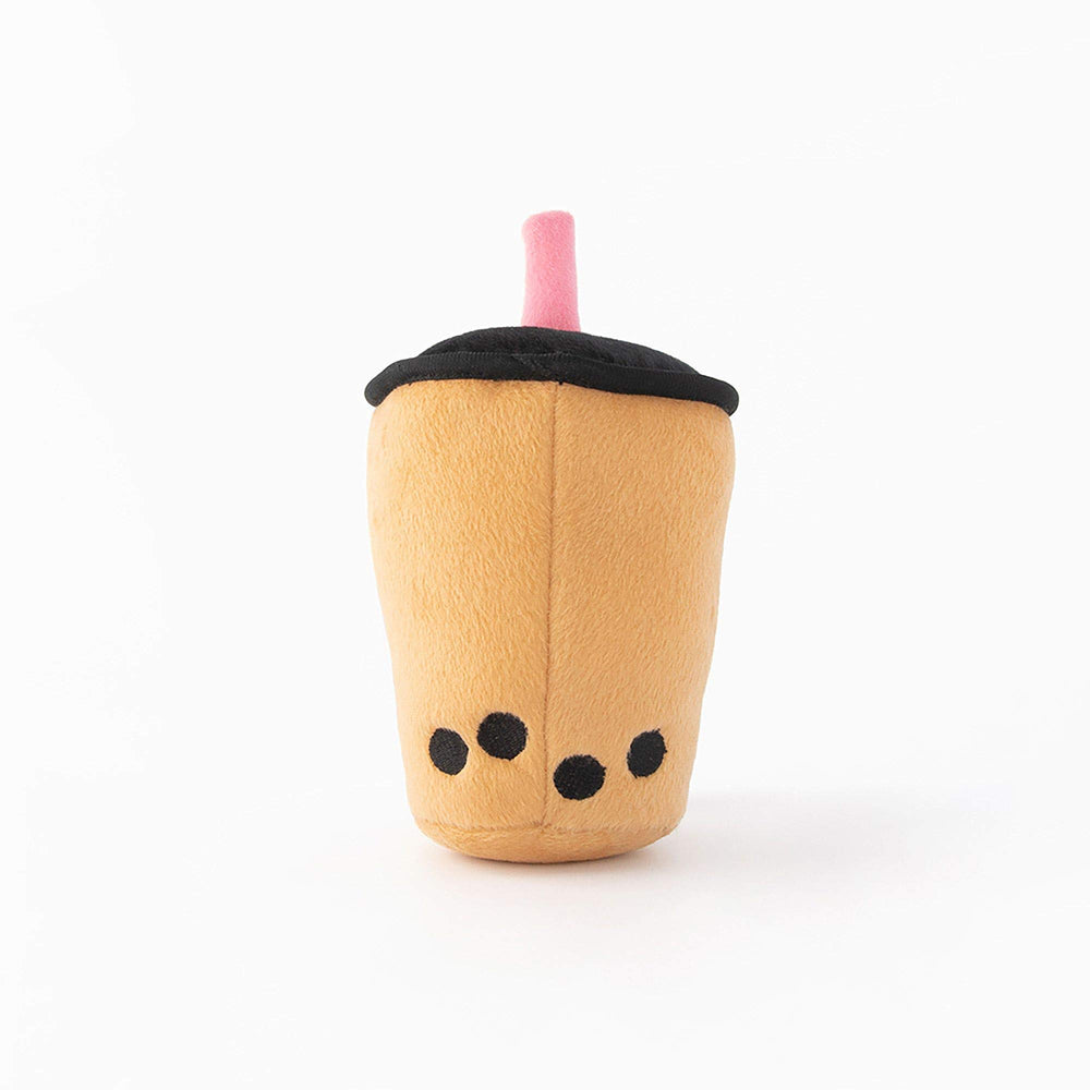 ZippyPaws NomNomz Boba Milk Tea squeaker closeup for interactive fun