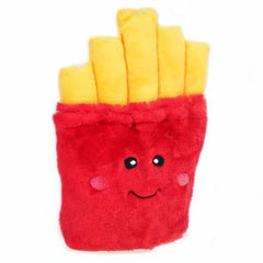 ZippyPaws NomNomz Fries fabric texture up-close for gentle chewing.