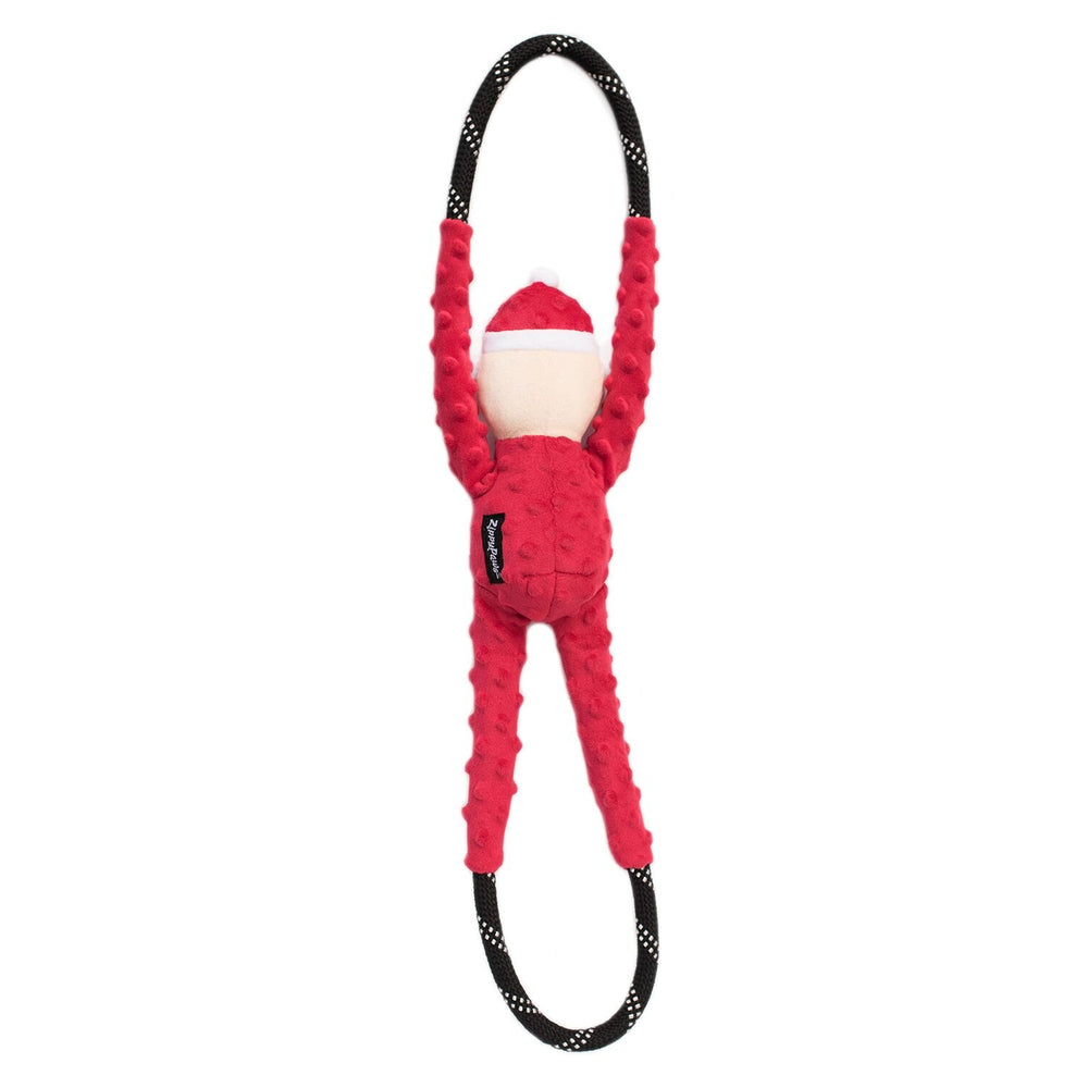 ZippyPaws RopeTugz Santa full-body rope design for hours of play